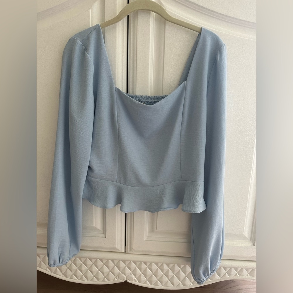 Elegant Blue Women's Top